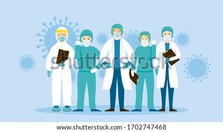 Doctors and Nurses Fight Against Covid-19, Coronavirus Disease, Hospital, Healthcare and Medical