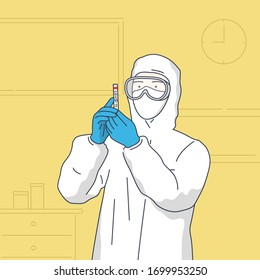 doctors and nurses and a team of medical personnel to fight the corona virus. vector illustration