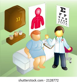 Doctor's office with a background