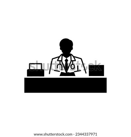 Doctor's office icon on white background