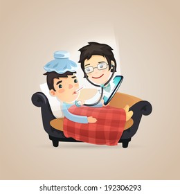 Doctors Online Diagnosis. In the EPS file, each element is grouped separately.