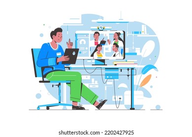 Doctors online video conference meeting