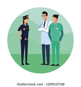 Doctors and police