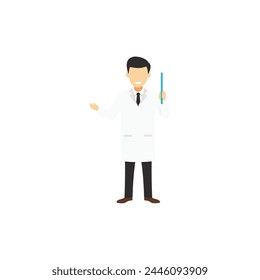 the doctor's pose reminds of health medical
