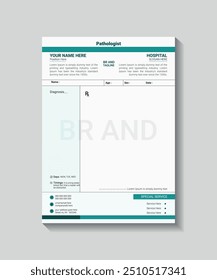 Doctor's Prescription pad template design 