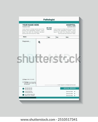 Doctor's Prescription pad template design 