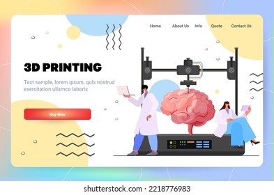 doctors printing human transplantation brain organ model on 3d bio printer medical print biological engineering bioprinting