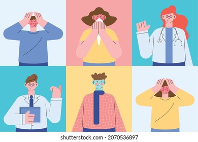 doctors and sick patients characters