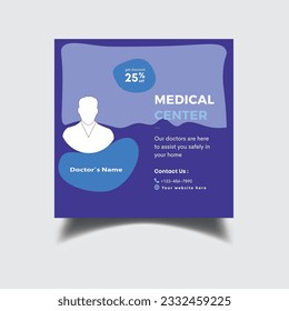 Doctor`s Social media post Design vector templet