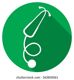 doctor's stethoscope flat icon