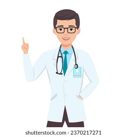 Doctors with stethoscope. Group of medical students or nurses. Vector illustration.