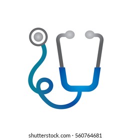 Doctors Stethoscope Icon in Color Gradient Vector