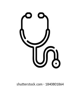 Doctor's Stethoscope simple line icon