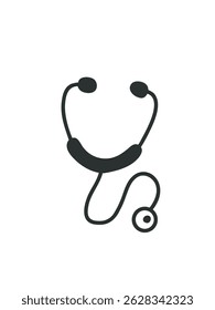 Doctor's stethoscope, simple vector illustration