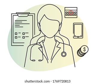 Doctors - Telemedicine Solution - Icon  as EPS 10 File