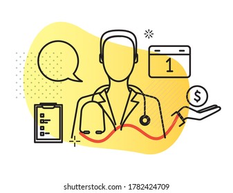 Doctors - Telemedicine Solution - Icon  as EPS 10 File