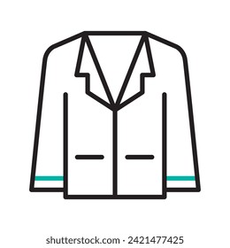 doctor's uniform icon. High quality design element. Editable linear style stroke. Vector icon
