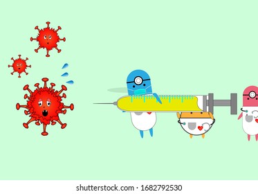Doctors use vaccine to prevent Covid-19 virus