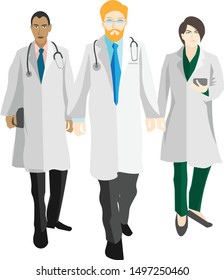 Doctors vector for medical Illustration