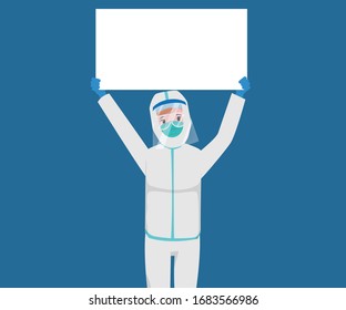Doctors who saves patients from coronavirus outbreak.  Fight to COVID-19 concept. Save the doctor concept.