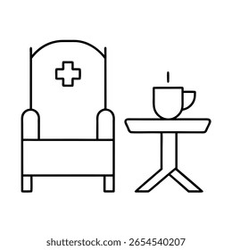 doctor-s-lounge-icon icon on white background 