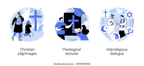 Doctrine of god abstract concept vector illustrations.