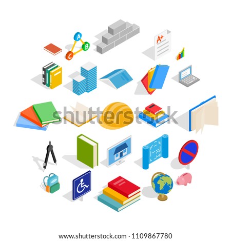 Doctrine icons set. Isometric set of 25 doctrine vector icons for web isolated on white background