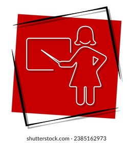 doctrine red banner in frame. Vector illustration.