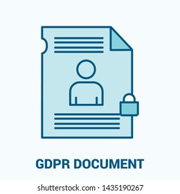 documen line icon on white background