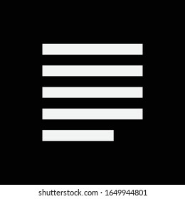 Documen Line Symbol in Black and White Style