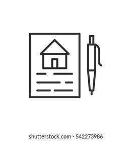 Document about buying a home. The contract of sale of the house.