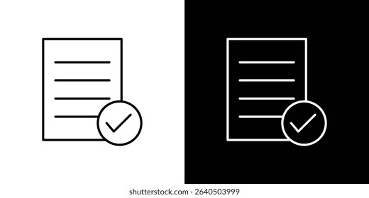 Document accept icon symbol concept for graphic design, Website, UI. EPS