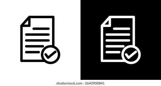 Document accept icon vector simple element illustration editable
