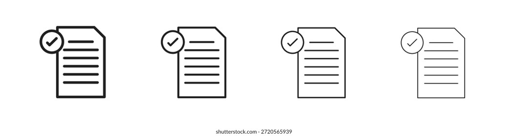 Documento acepta iconos diseñados en estilo de contorno, línea y trazo