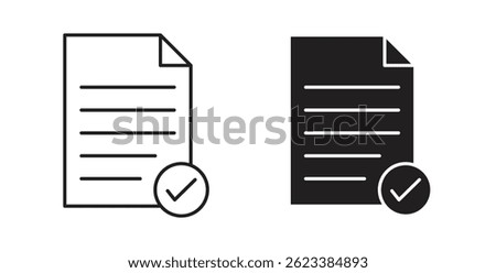 Document accept icons on white background for web