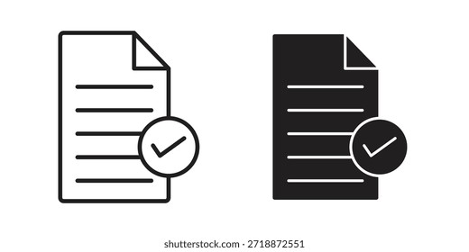 Documento aceitar ícones sinais vetores. adequado para web, app, infográfico, etc