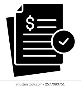 Document Acceptance Icon Element For Design