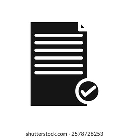 Document accepted icon Thin line art collection