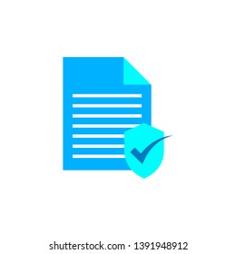 Document accepted icon.Document safety.File check sign.