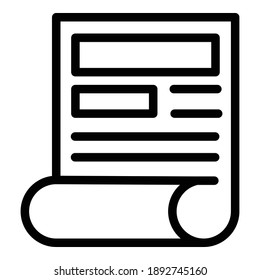 Document actualization icon. Outline document actualization vector icon for web design isolated on white background