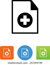 Document with add sign icon