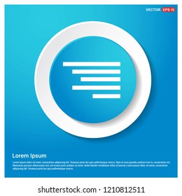 Document align icon Abstract Blue Web Sticker Button - Free vector icon