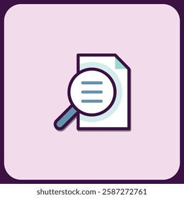 Document Analysis: Magnifying Glass over File Icon