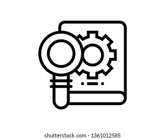 Document analytics search icon - Eps 10 - vector 