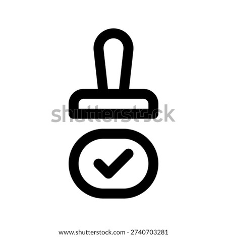 Document Approval and Check Mark Confirmation Concept