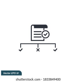 document approved icon illustration simple design element vector logo template