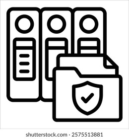 Document Archive Icon Element For Design