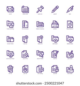 Paquete de iconos de Archivar de documentos para su Sitio web, móvil, presentación y diseño de logotipo. Icono de Archivar de documentos diseño básico de degradado de línea. Ilustración gráfica de Vector y trazo editable.