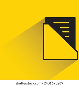 document archive icon with shadow on yellow background