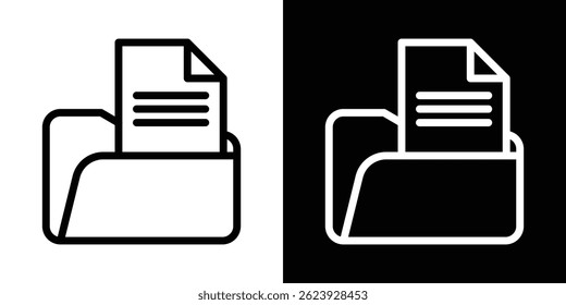 Document archive icon vector for web and mobile app. Symbol isolated.